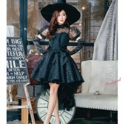 Anna Mu Lingeriecats Sexy Black Bewitching Women Halloween With Hat And Glove Costume Costumes 11 Anna Mu Lingeriecats Sexy Black Bewitching Women Halloween With Hat And Glove Costume Costumes