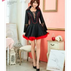 Costumes Lingeriecats Halloween Sexy Black Devil Demon Costume For Girl