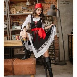 Lingeriecats Sexy Halloween 3 Pieces Pirates Halloween Costume Black Costumes