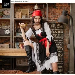 Lingeriecats Sexy Halloween 3 Pieces Pirates Halloween Costume Black Costumes