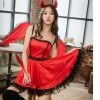 Anna Mu Costumes Lingeriecats Halloween Sexy Cute Hot Red Devil Demon 4-Pieces Costume For Girl - With Wings