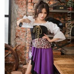 Anna Mu Chemise Lingeriecats Halloween Ladies Pirate Caribbean Buccaneer Fancy Dress Party Costume