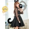 Lingeriecats Sexy 3 Pieces Cute Kitty Black Cat Sweet Costume Fancy Dress Halloween Outfit