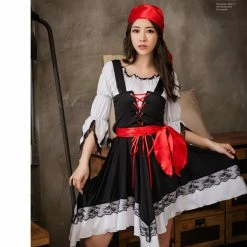 Lingeriecats Sexy Halloween 3 Pieces Pirates Halloween Costume Black Costumes