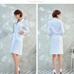 Lingeriecats Halloween Sexy Doctor Lab Coat Professional White Workwear Scrub Uniforms Medical Work Costume