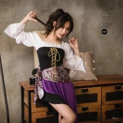 Anna Mu Chemise Lingeriecats Halloween Ladies Pirate Caribbean Buccaneer Fancy Dress Party Costume