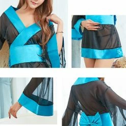 Anna Mu Lingeriecats Black Base Saphire Luster Edge Japanese Kimono Costume Set 13 Anna Mu Lingeriecats Black Base Saphire Luster Edge Japanese Kimono Costume Set