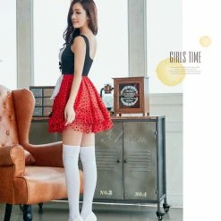 Anna Mu Costumes Lingeriecats Halloween Sexy Classical Deluxe Little Red Riding Hood 3 Piece Costume