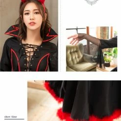 Costumes Lingeriecats Halloween Sexy Black Devil Demon Costume For Girl