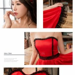 Anna Mu Costumes Lingeriecats Halloween Sexy Cute Hot Red Devil Demon 4-Pieces Costume For Girl - With Wings 17 Anna Mu Costumes Lingeriecats Halloween Sexy Cute Hot Red Devil Demon 4-Pieces Costume For Girl - With Wings