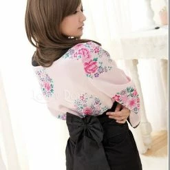 Wu Ya Costumes Japanese Kimono Costume Black/Pink Lingerie Robe