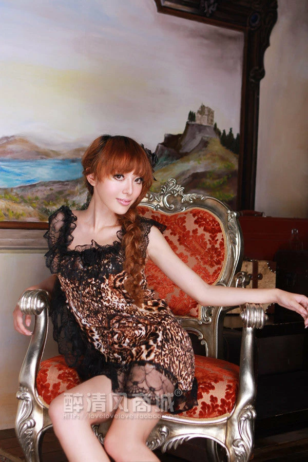 Green Sexy Black Leopard Clubwear Lace Lingerie Dress 3 Green Sexy Black Leopard Clubwear Lace Lingerie Dress