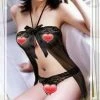 Wu Ya Sexy Black Ribbon Babydoll Lingerie