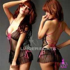 Anna Mu Chic Vertical Stripe Babydoll Babydoll Lingerie 11 Anna Mu Chic Vertical Stripe Babydoll Babydoll Lingerie