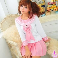 Anna Mu Pinky School 2Pcs Costume Costumes