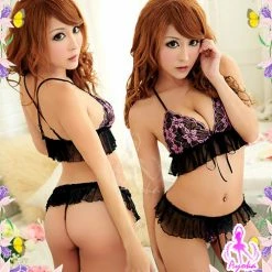 Anna Mu Delicate Lace Bikini Set Lingerie Set