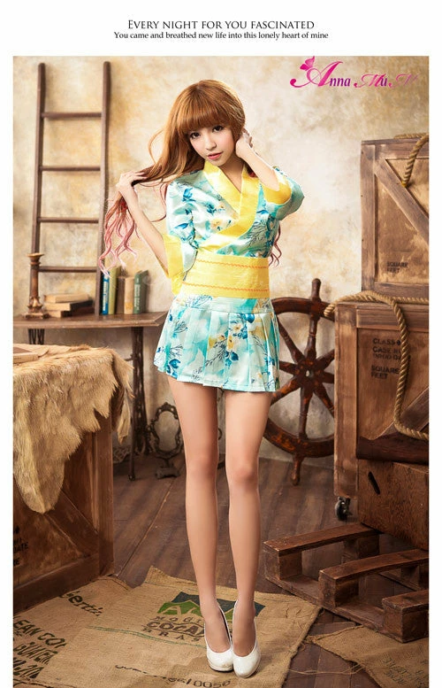 Anna Mu Costumes Lingeriecats Sexy Summer Breeze Japanese Kimono Outfit Cosplay Costume Set. 2 Anna Mu Costumes Lingeriecats Sexy Summer Breeze Japanese Kimono Outfit Cosplay Costume Set.
