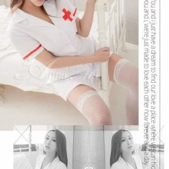 Anna Mu Lingeriecats Sexy Seductive Nurse Cosplay Costume Set