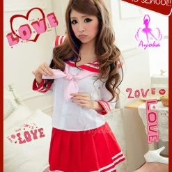 Anna Mu Lingeriecats Sexy Navy Style School 3Pcs Costume Costumes