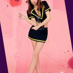 Anna Mu Lingeriecats Sexy Cutie Student Stewardess 3Pcs Costume Costumes