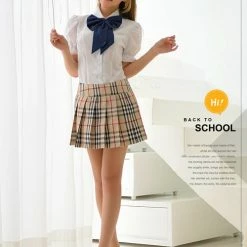 Anna Mu Lingeriecats Sexy Adorable School Girl 3pcs Cosplay Costume Set (Discontinued) Costumes