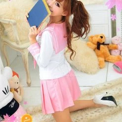Anna Mu Pinky School 2Pcs Costume Costumes