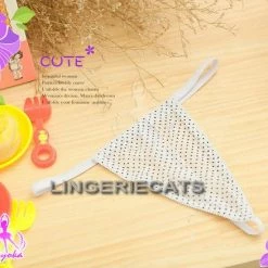 Anna Mu 3 Pcs Cutie Polka Dots Maid Bikini Top Set Lingerie Set