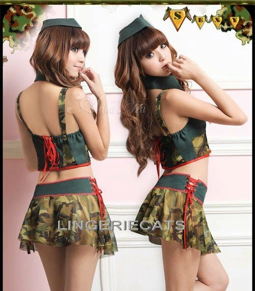 Anna Mu Sexy Army 3 Pieces Costume Costumes 8 Anna Mu Sexy Army 3 Pieces Costume Costumes