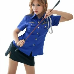 Anna Mu LINGERIECATS Sexy Blue ? Black 2pcs Verisimilitude Police Outfit Cosplay Costume Set Lingerie Set 10 Anna Mu LINGERIECATS Sexy Blue ? Black 2pcs Verisimilitude Police Outfit Cosplay Costume Set Lingerie Set