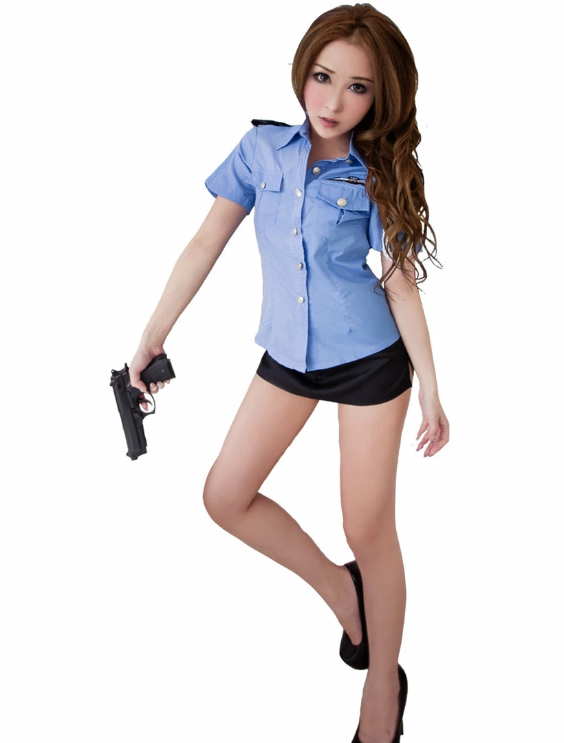 Anna Mu Costumes LINGERIECATS Sexy Tempting Policeman Outfit 2pcs Cosplay Costume Set. 2 Anna Mu Costumes LINGERIECATS Sexy Tempting Policeman Outfit 2pcs Cosplay Costume Set.