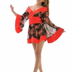 Anna Mu LINGERIECATS Hibiscus Red 3pcs Japanese Kimono Cosplay Costume Set Lingerie Set 10 Anna Mu LINGERIECATS Hibiscus Red 3pcs Japanese Kimono Cosplay Costume Set Lingerie Set