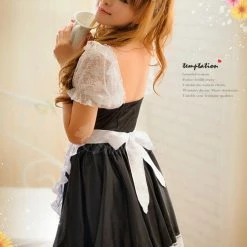 Anna Mu Lingeriecats Sexy Icing Sugar Cuty Maid Outfit Cosplay Costume Set Lingerie Set