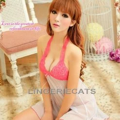 Anna Mu Sweet Beauty Open Back 2 Pcs Babydoll