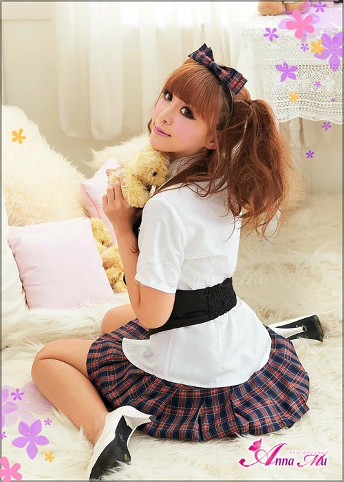 Anna Mu Lingeriecats Sexy Youthful Frisky School Daring Uniform Cosplay Costume Set 3 Anna Mu Lingeriecats Sexy Youthful Frisky School Daring Uniform Cosplay Costume Set