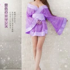 Anna Mu LINGERIECATS Sexy Purple Luster Japanese Doll Cosplay Kimono Costume Set Lingerie Set 14 Anna Mu LINGERIECATS Sexy Purple Luster Japanese Doll Cosplay Kimono Costume Set Lingerie Set