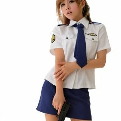 Anna Mu Lingerie Set LINGERIECATS Sexy Clear Sky Air Force Officer Cosplay Costume Set