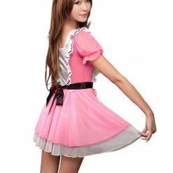 Anna Mu LINGERIECATS Pinky Alice 2pcs Maid Outfit Cosplay Costume Set (Free Sport Pant Gift)