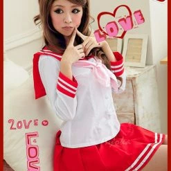 Anna Mu Lingeriecats Sexy Navy Style School 3Pcs Costume Costumes