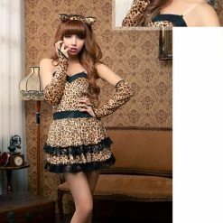 Anna Mu Costumes Lingeriecats Sexy Liopard Vivid Kitty Party Animal Costume