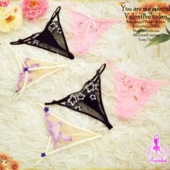 Anna Mu Lingeriecats Charming 3 Pcs G-string Set Lingerie Set