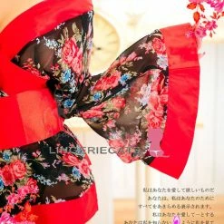 Anna Mu LINGERIECATS Brand Love Blossom Red And Black Kimono 2 Pcs Costume 18 Anna Mu LINGERIECATS Brand Love Blossom Red And Black Kimono 2 Pcs Costume
