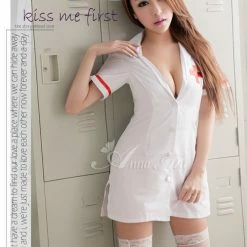 Anna Mu Lingeriecats Sexy Seductive Nurse Cosplay Costume Set
