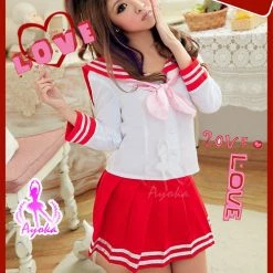 Anna Mu Lingeriecats Sexy Navy Style School 3Pcs Costume Costumes