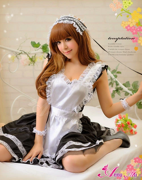 Anna Mu Lingeriecats Sexy Tender Chary Maid Outfit Cosplay Costume Set Lingerie Set 2 Anna Mu Lingeriecats Sexy Tender Chary Maid Outfit Cosplay Costume Set Lingerie Set