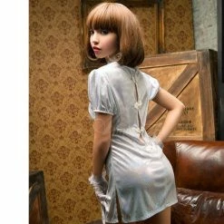 Anna Mu Chemise Lingeriecast Sexy White Cheongsam Dress