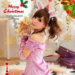 Anna Mu Lingeriecats Sexy Sweet Santa 4 Pcs Costume Costumes