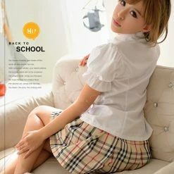 Anna Mu Lingeriecats Sexy Adorable School Girl 3pcs Cosplay Costume Set (Discontinued) Costumes