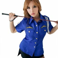 Anna Mu LINGERIECATS Sexy Blue ? Black 2pcs Verisimilitude Police Outfit Cosplay Costume Set Lingerie Set 9 Anna Mu LINGERIECATS Sexy Blue ? Black 2pcs Verisimilitude Police Outfit Cosplay Costume Set Lingerie Set