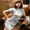 Anna Mu Chemise Lingeriecast Sexy White Cheongsam Dress