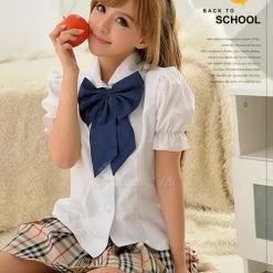 Anna Mu Lingeriecats Sexy Adorable School Girl 3pcs Cosplay Costume Set (Discontinued) Costumes
